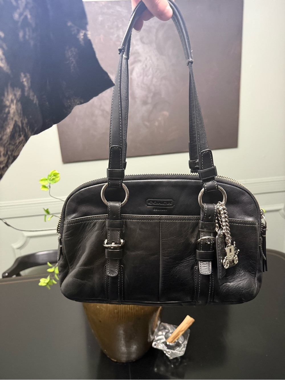 Vintage rare coach small Bonnie satchel in black